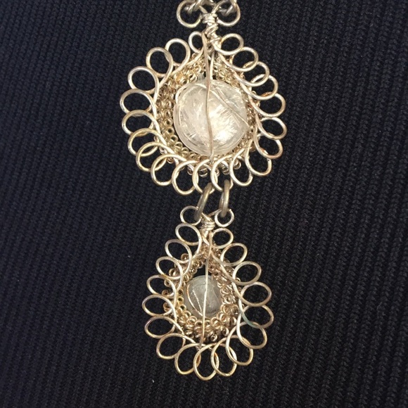 Necklace Blue Stone Handmade Vintage - Picture 4 of 5